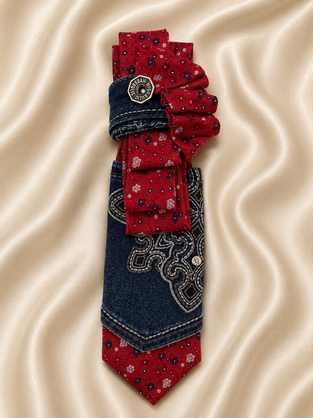 Crimson Lace Denim